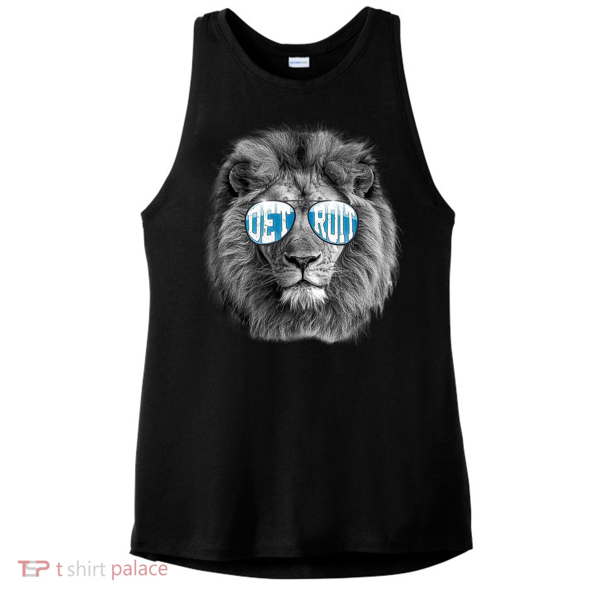 Cool Lions Football Sports Fan Ladies PosiCharge Tri-Blend Wicking Tank