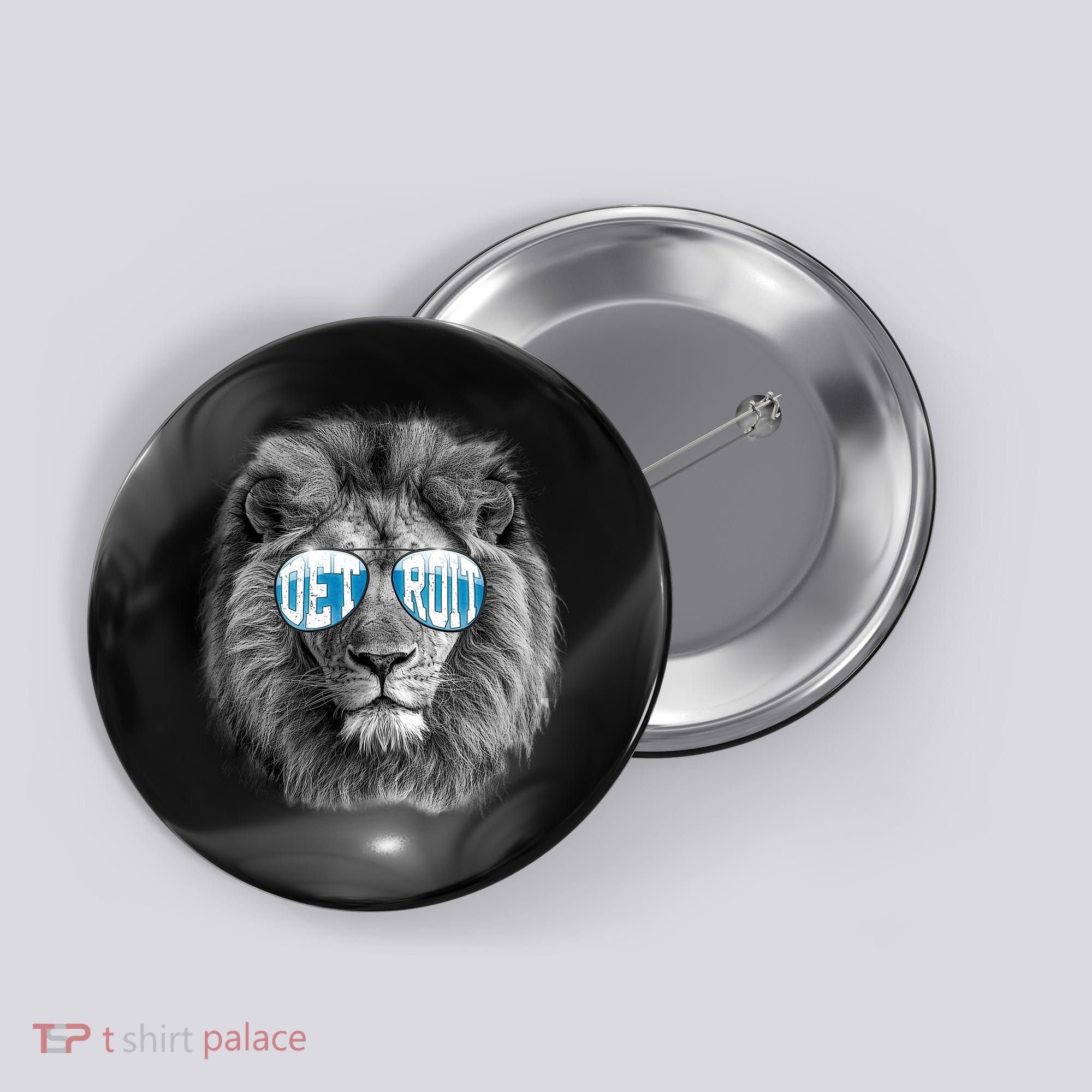 Cool Lions Football Sports Fan Button
