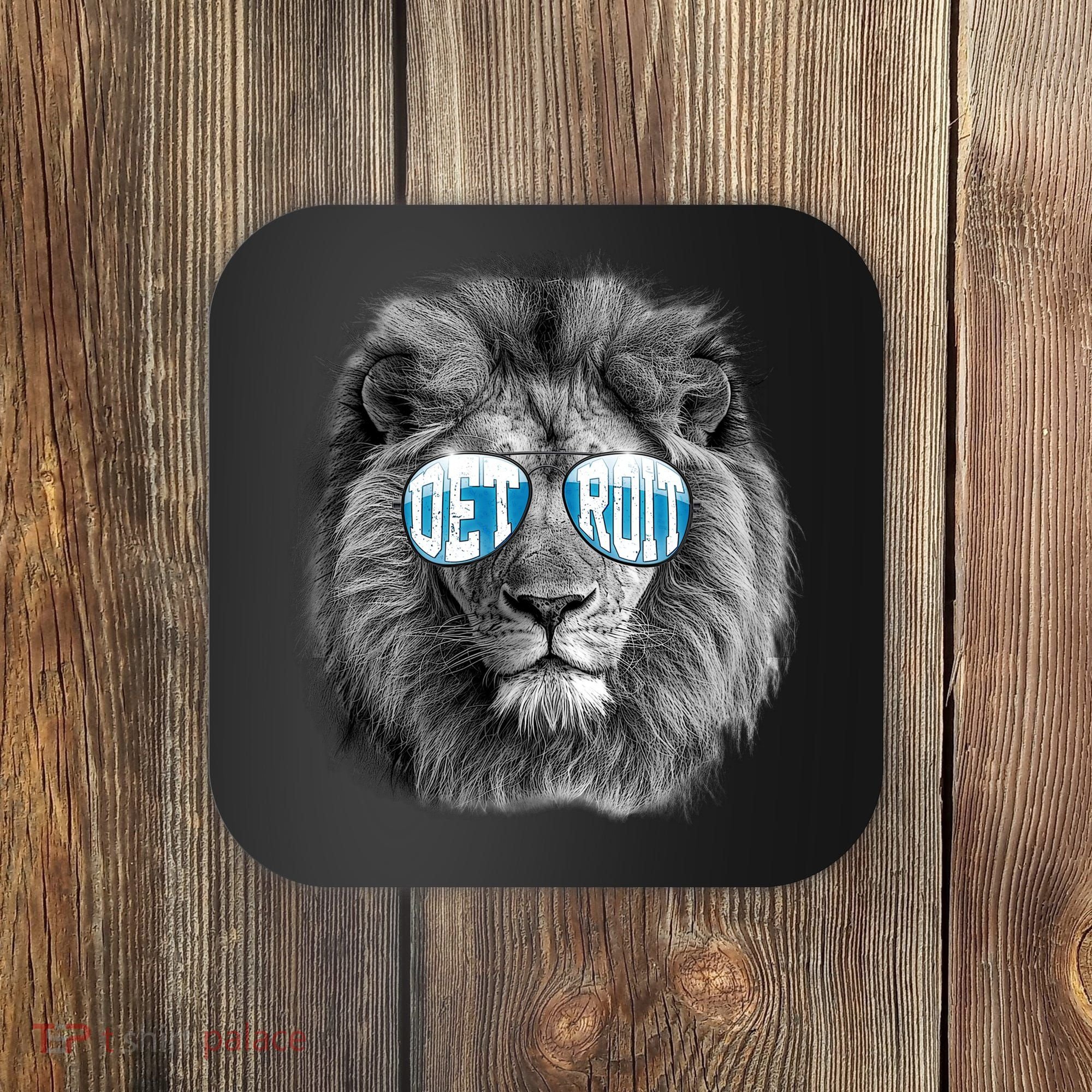 Cool Lions Football Sports Fan Coaster