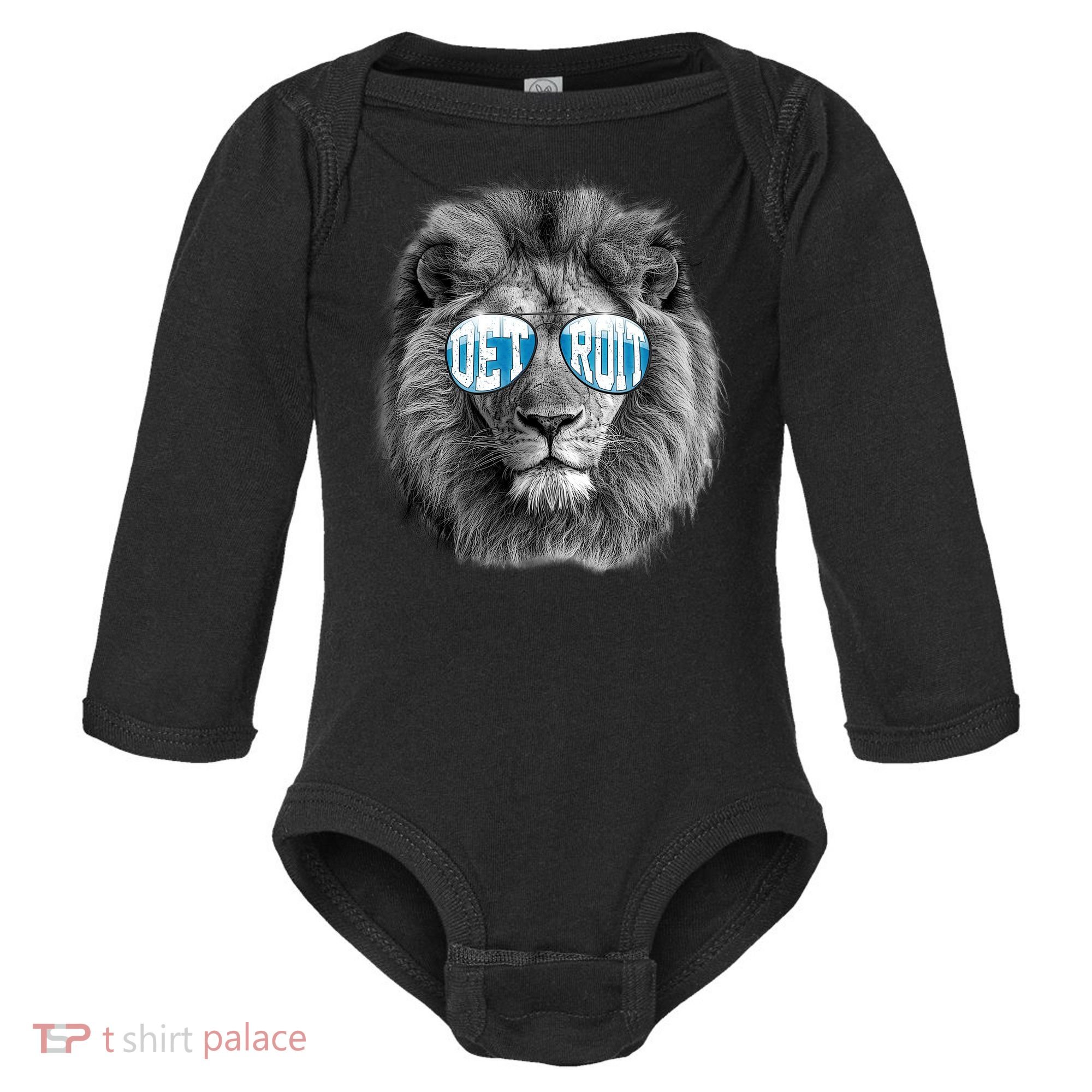 Cool Lions Football Sports Fan Baby Long Sleeve Bodysuit