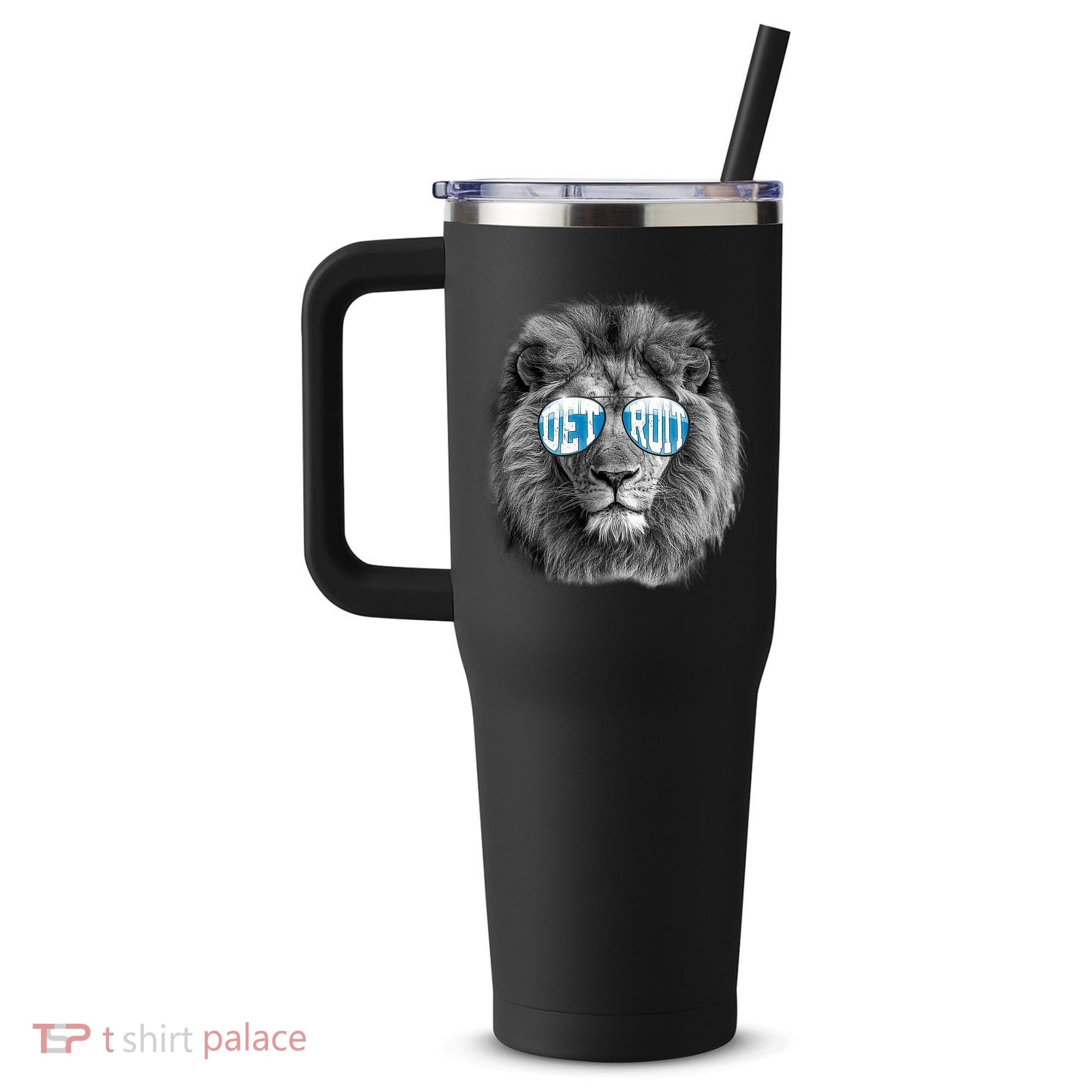 Cool Lions Football Sports Fan 40oz Vacuum Insulated Stainless Steel Travel Tumbler