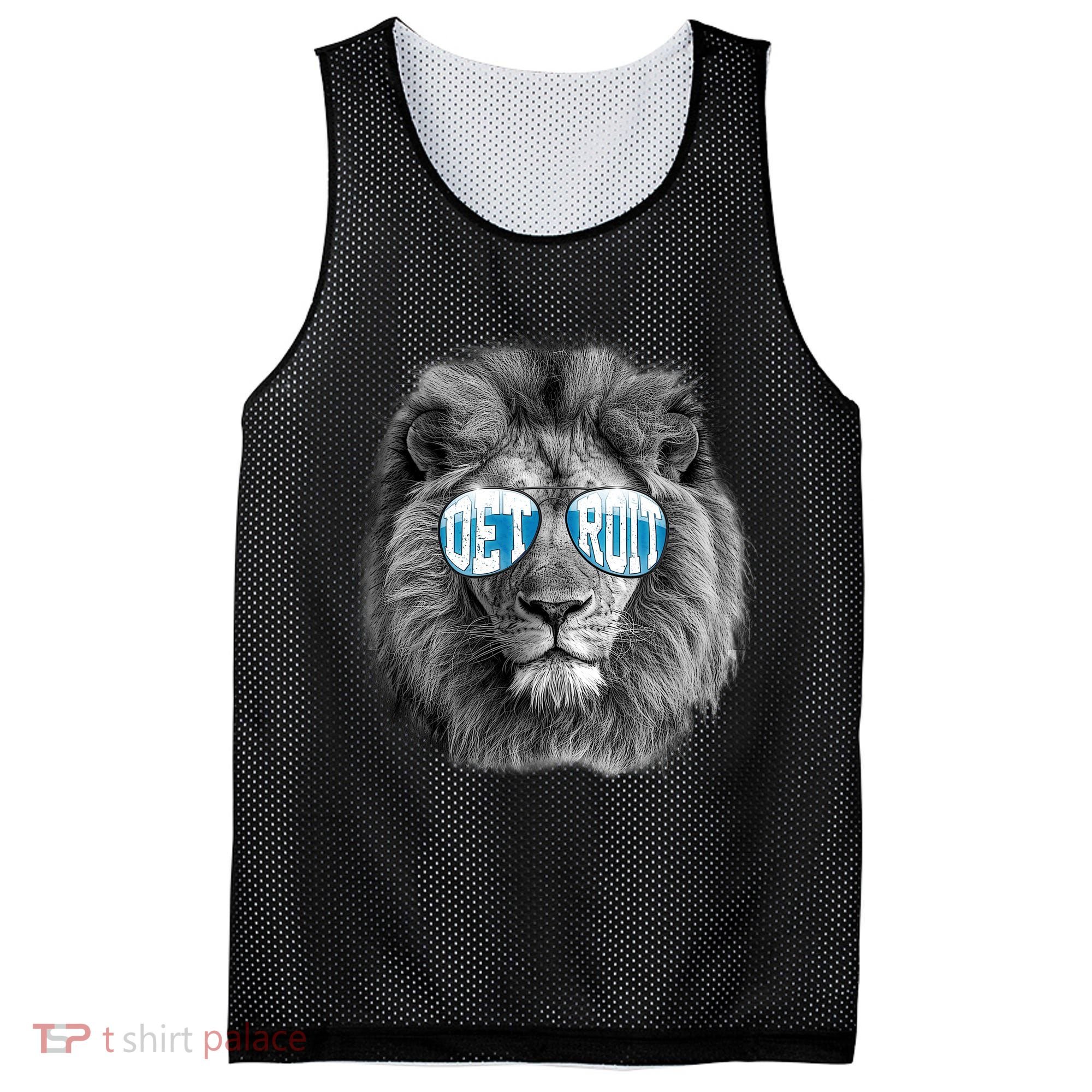 Cool Lions Football Sports Fan Mesh Reversible Basketball Jersey Tank