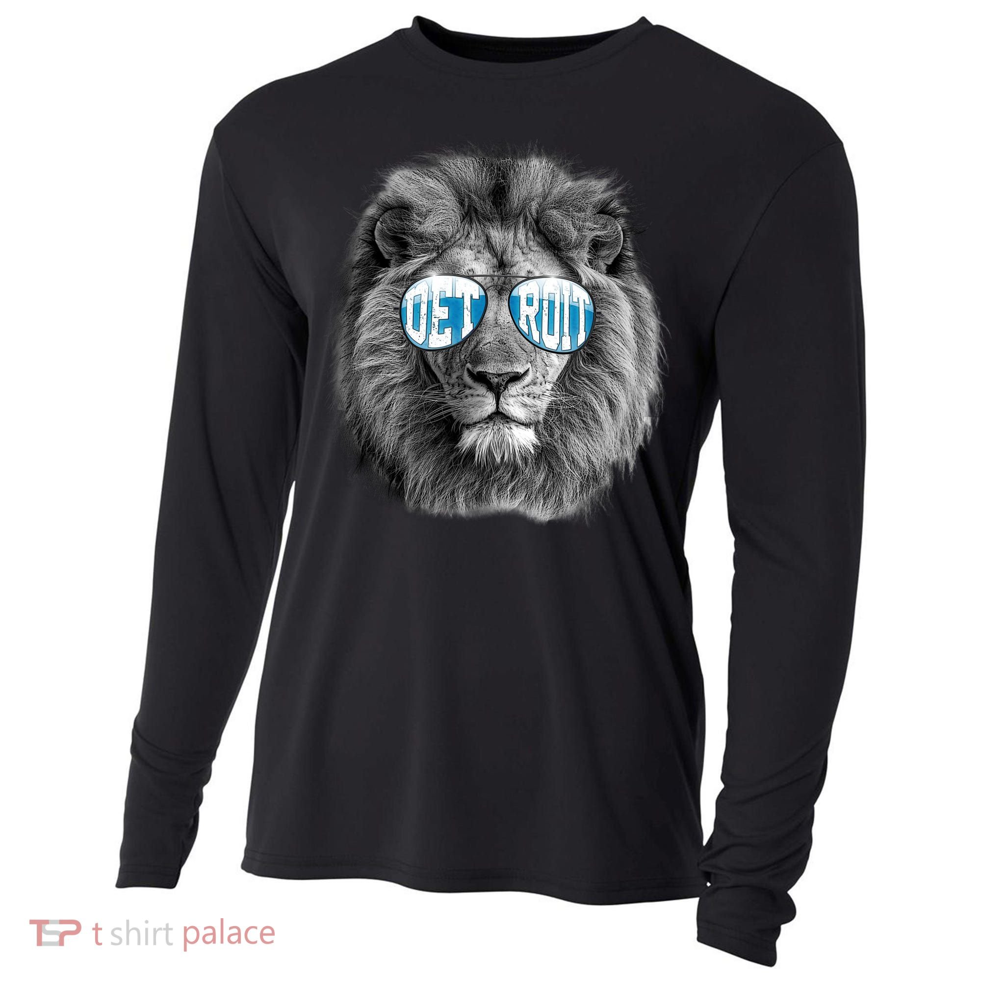 Cool Lions Football Sports Fan Cooling Performance Long Sleeve Crew