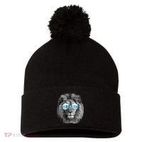 Cool Lions Football Sports Fan Pom Pom 12in Knit Beanie thumb 0