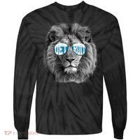 Cool Lions Football Sports Fan Tie-Dye Long Sleeve Shirt thumb 0