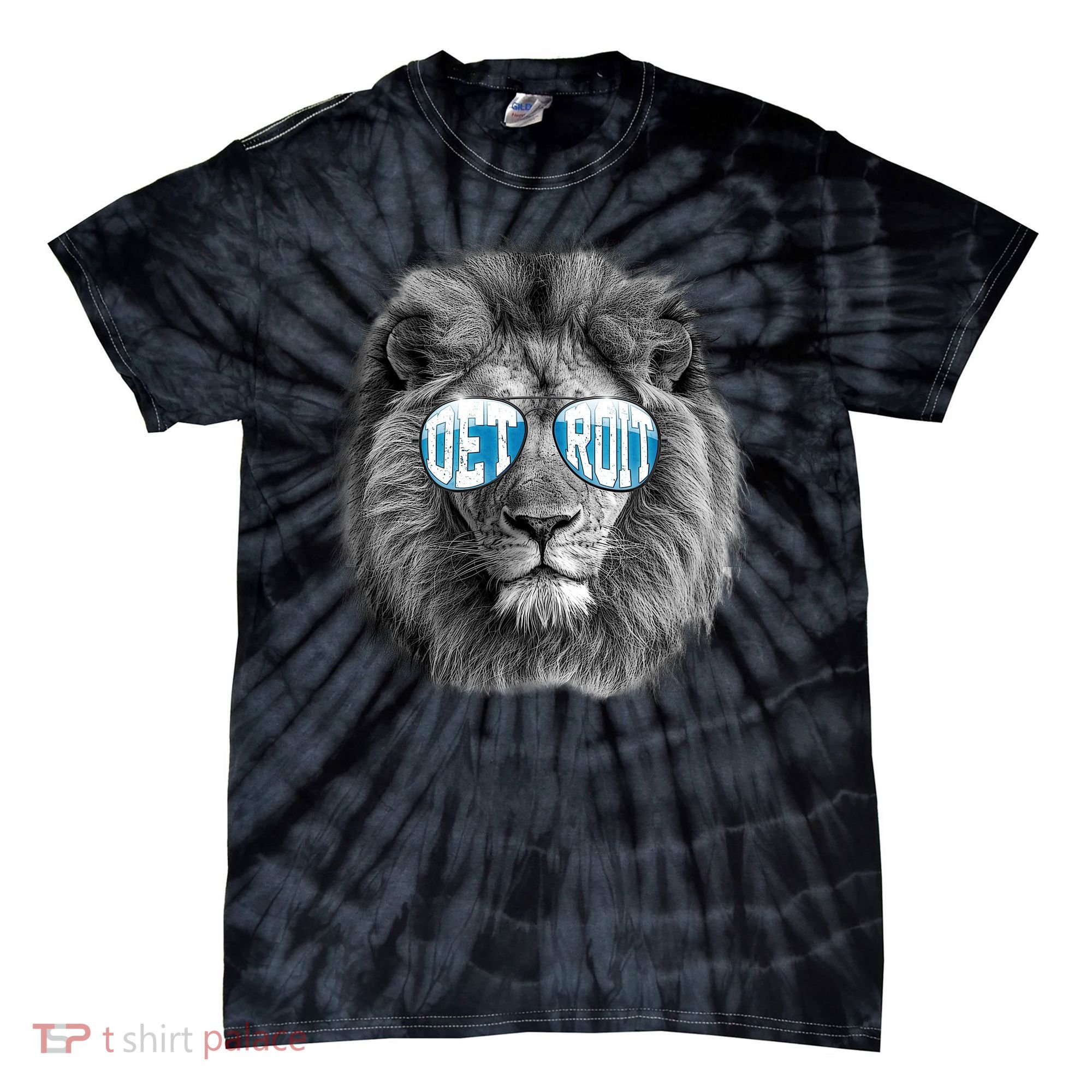 Cool Lions Football Sports Fan Tie-Dye T-Shirt