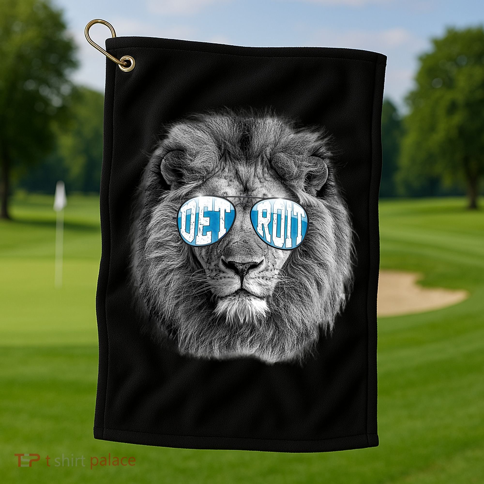 Cool Lions Football Sports Fan Golf Towel
