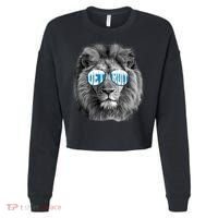 Cool Lions Football Sports Fan Cropped Pullover Crew thumb 0