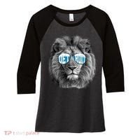 Cool Lions Football Sports Fan Women's Tri-Blend 3/4-Sleeve Raglan Shirt thumb 0