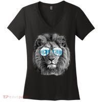 Cool Lions Football Sports Fan Women's V-Neck T-Shirt thumb 0