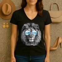 Cool Lions Football Sports Fan Women's V-Neck T-Shirt thumb 3