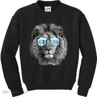 Cool Lions Football Sports Fan Kids Sweatshirt thumb 0