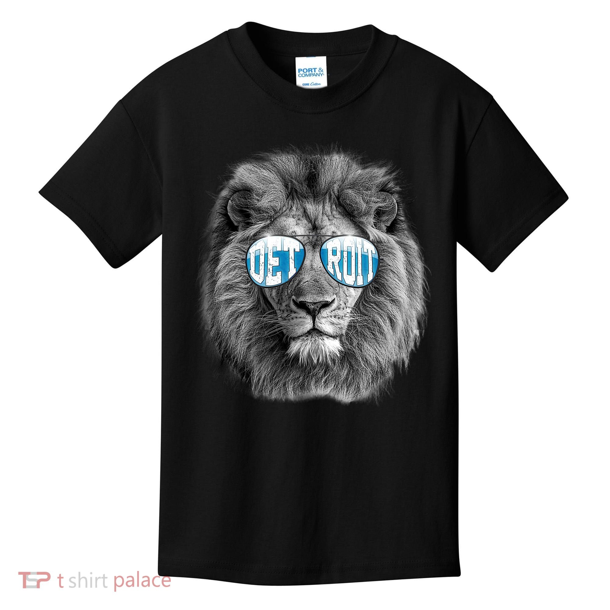 Cool Lions Football Sports Fan Kids T-Shirt
