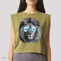 Cool Lions Football Sports Fan Garment-Dyed Women's Muscle Tee thumb 2