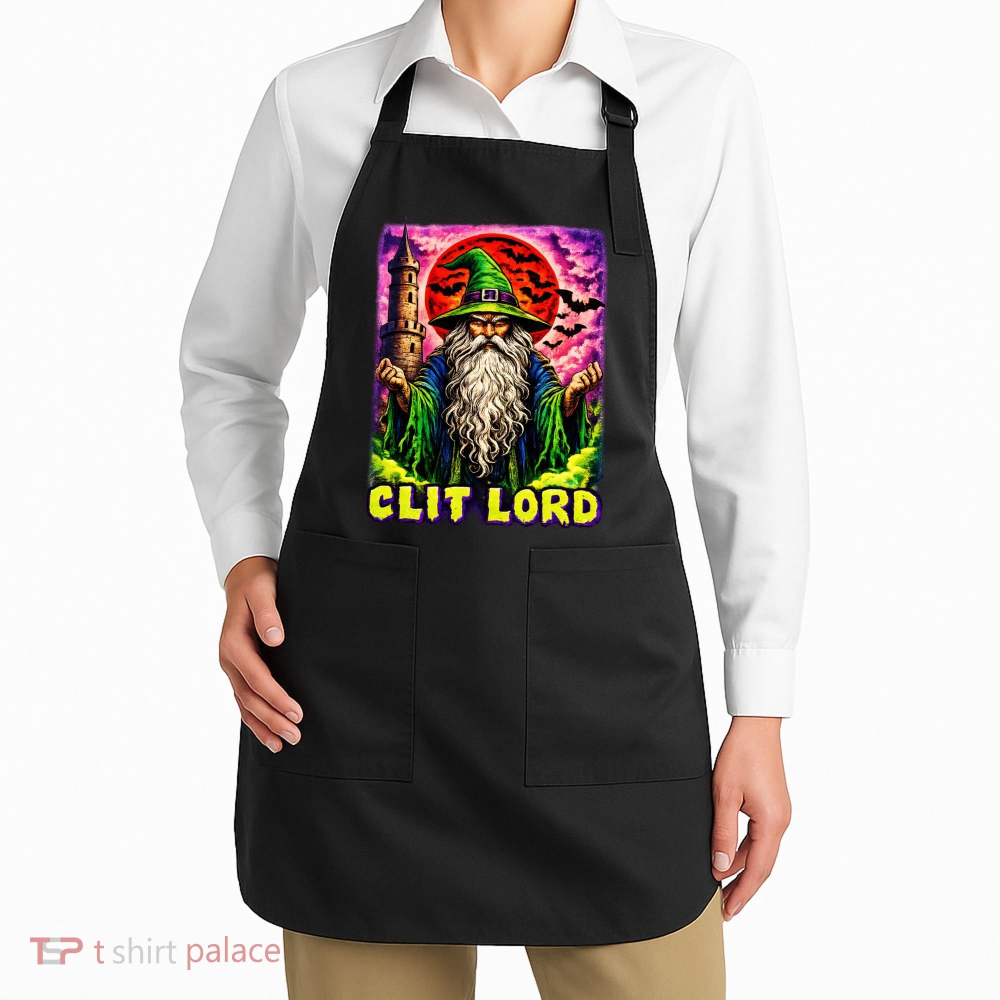 Clit Lord Funny Offensive Wizzard Apron