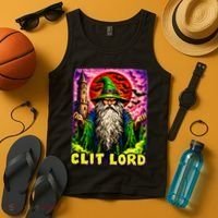Clit Lord Funny Offensive Wizzard Tank Top thumb 4