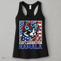 Cat Ladies For Kamala Funny Cat 2024 President Kamalaharris Women's Tank Top thumb 3
