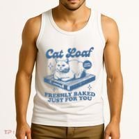 Cat Loaf Freshly Baked Just For You Tank Top thumb 3