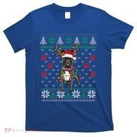 Christmas Lights French Bulldog Dog Lover Xmas Ugly Sweater Cool Gift T-Shirt thumb 0