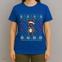 Christmas Lights French Bulldog Dog Lover Xmas Ugly Sweater Cool Gift T-Shirt thumb 4