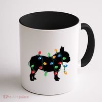 Christmas Lights French Bulldog Dog Lover Gift Coffee Mug thumb 1