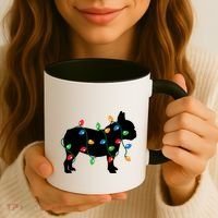 Christmas Lights French Bulldog Dog Lover Gift Coffee Mug thumb 3