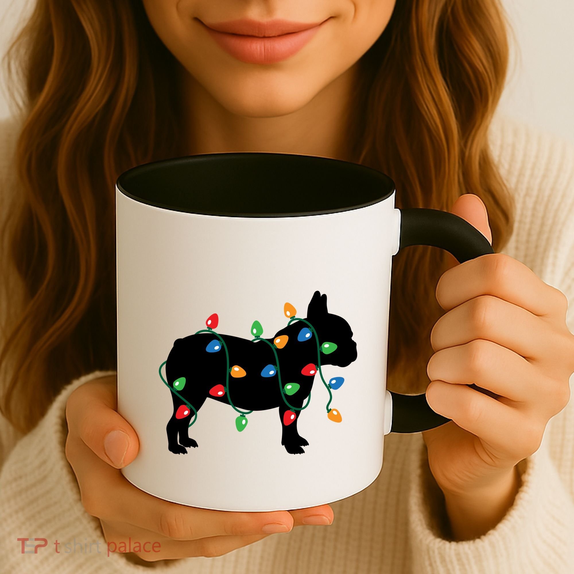 Christmas Lights French Bulldog Dog Lover Gift Coffee Mug