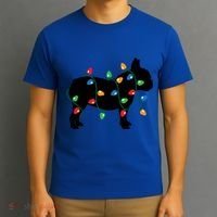 Christmas Lights French Bulldog Dog Lover Gift T-Shirt thumb 3