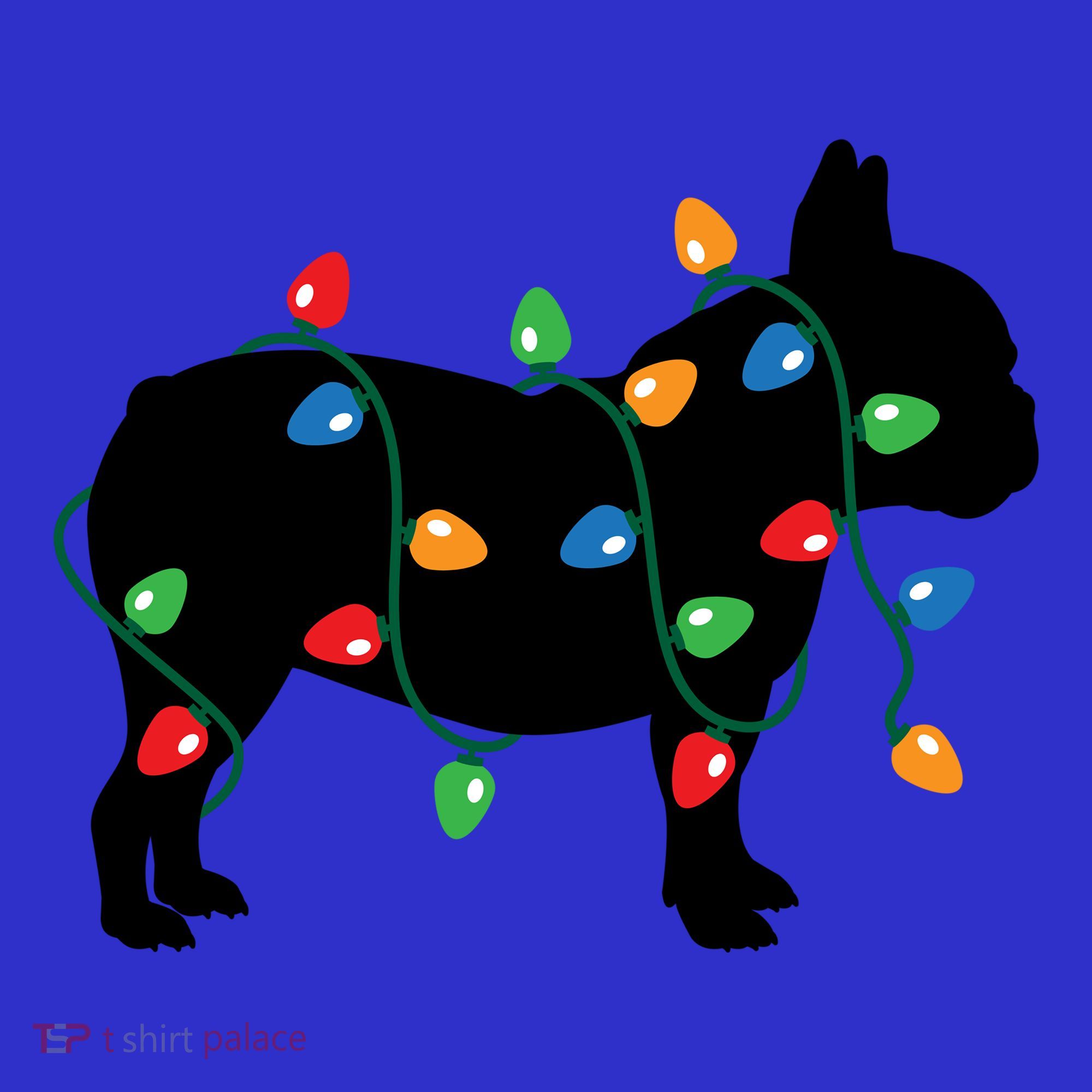 Christmas Lights French Bulldog Dog Lover Gift T-Shirt