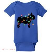 Christmas Lights French Bulldog Dog Lover Gift Baby Bodysuit thumb 0
