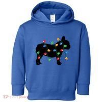 Christmas Lights French Bulldog Dog Lover Gift Toddler Hoodie thumb 0