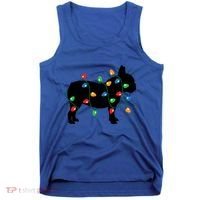 Christmas Lights French Bulldog Dog Lover Gift Tank Top thumb 0