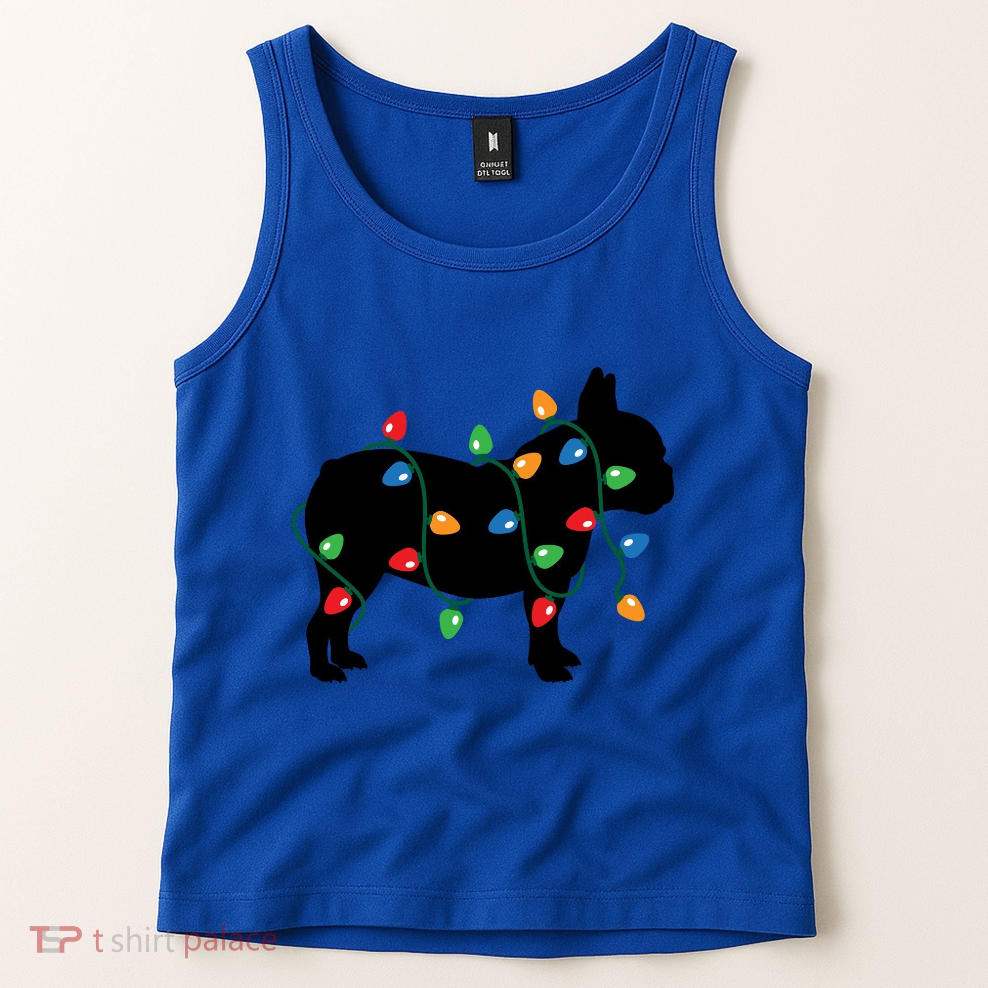 Christmas Lights French Bulldog Dog Lover Gift Tank Top
