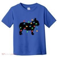 Christmas Lights French Bulldog Dog Lover Gift Toddler T-Shirt thumb 0