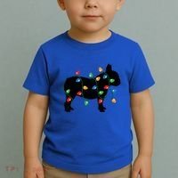 Christmas Lights French Bulldog Dog Lover Gift Toddler T-Shirt thumb 2