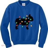 Christmas Lights French Bulldog Dog Lover Gift Kids Sweatshirt thumb 0