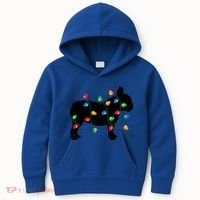 Christmas Lights French Bulldog Dog Lover Gift Kids Hoodie thumb 0