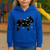 Christmas Lights French Bulldog Dog Lover Gift Kids Hoodie thumb 3