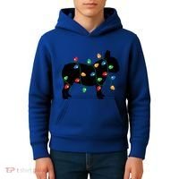 Christmas Lights French Bulldog Dog Lover Gift Kids Hoodie thumb 4