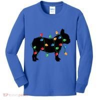 Christmas Lights French Bulldog Dog Lover Gift Kids Long Sleeve Shirt thumb 0
