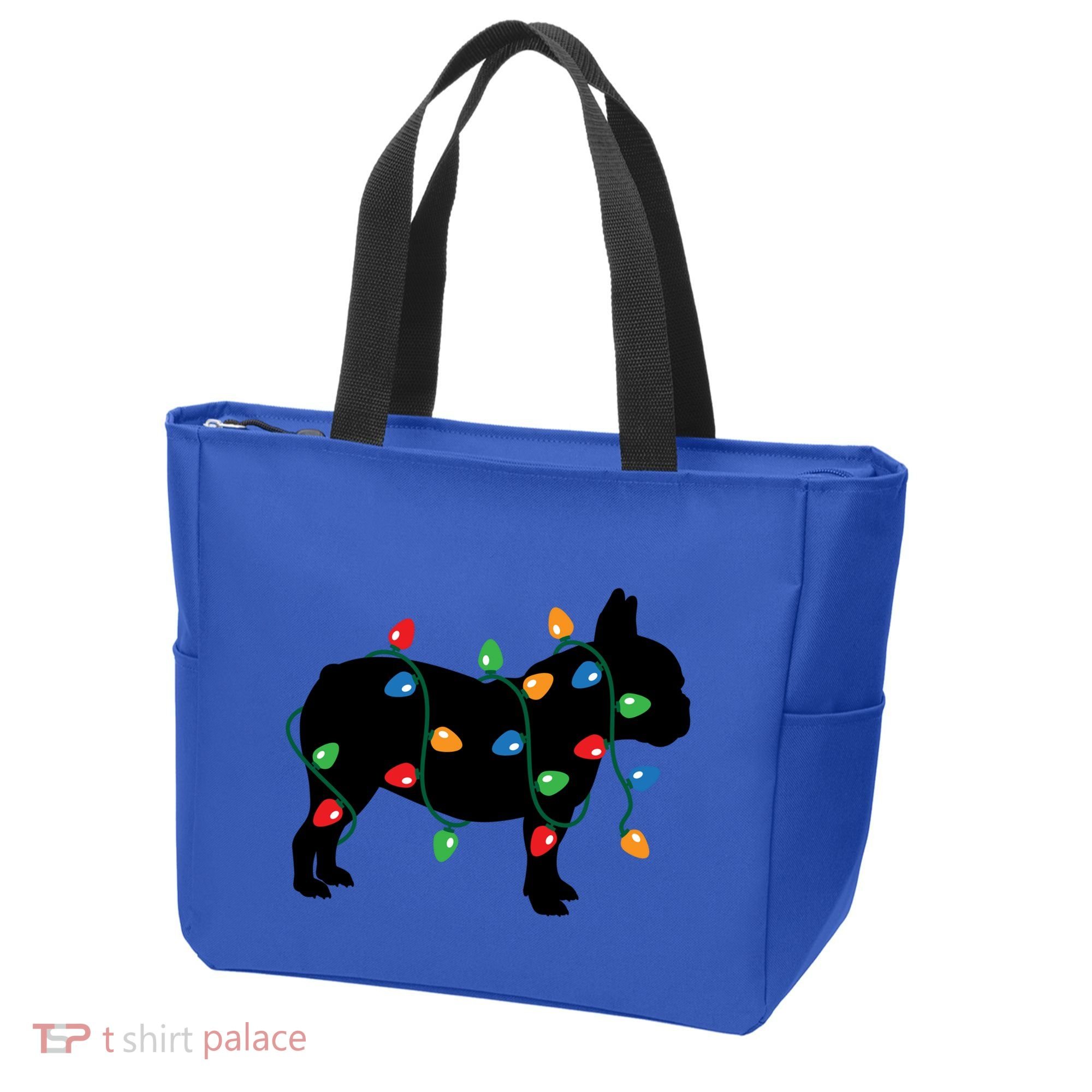 Christmas Lights French Bulldog Dog Lover Gift Tote Bag