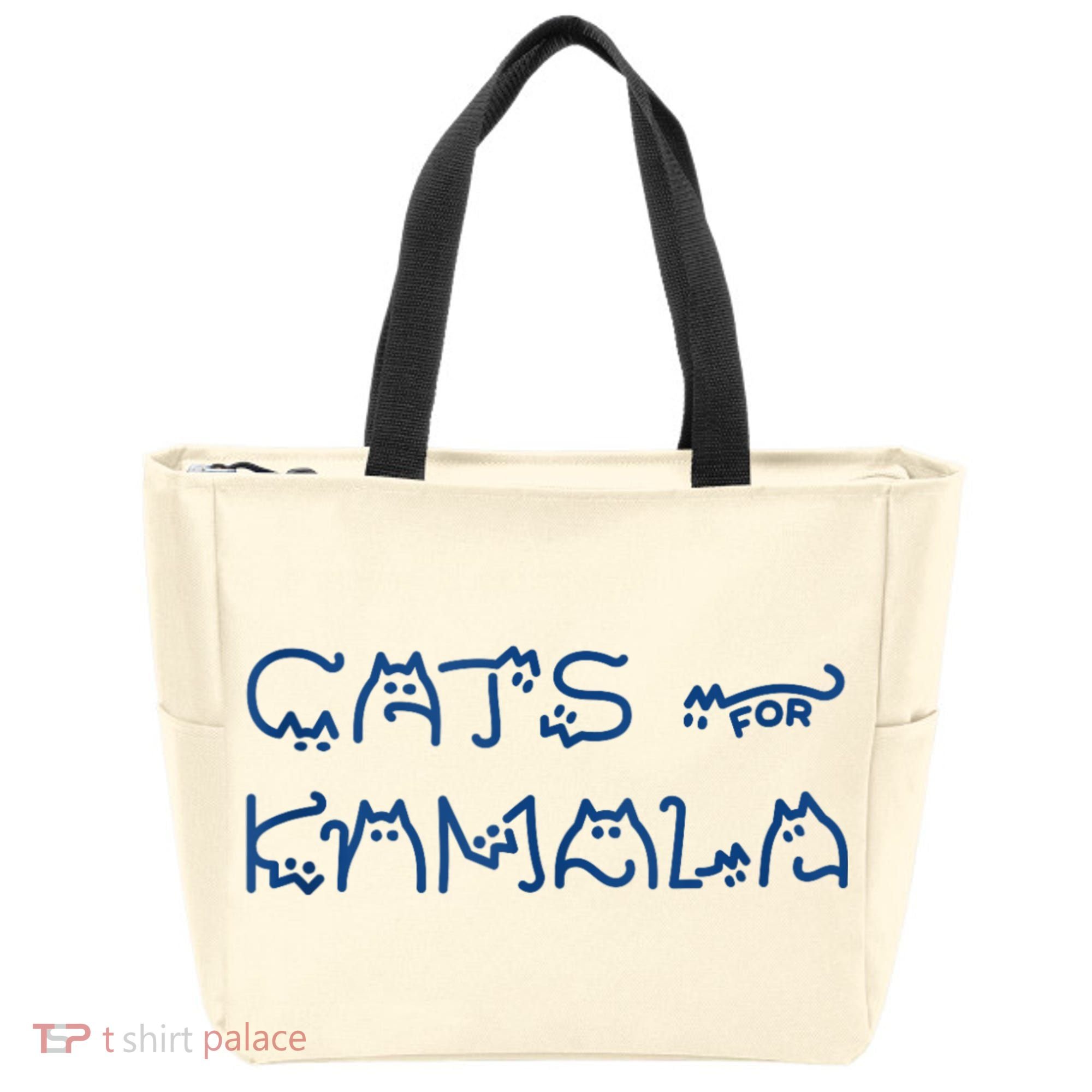 Cat Ladies For Kamala Cat Typography Alphabet Cute Simple Tote Bag