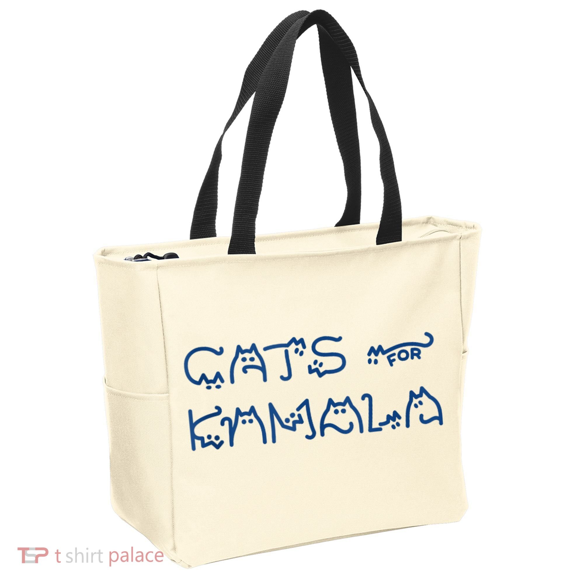 Cat Ladies For Kamala Cat Typography Alphabet Cute Simple Tote Bag