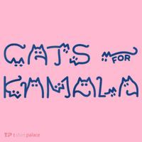 Cat Ladies For Kamala Cat Typography Alphabet Cute Simple Coaster thumb 2