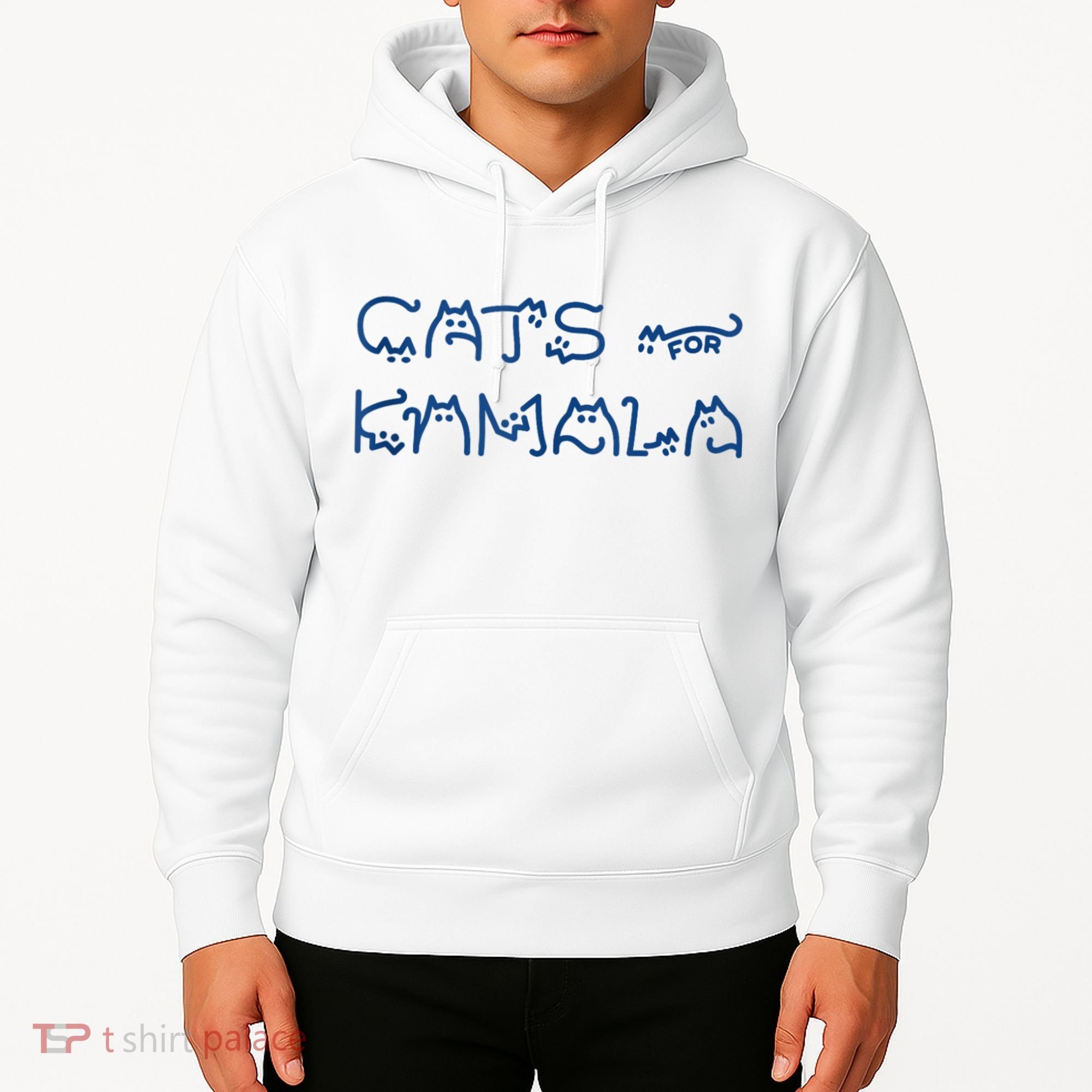 Cat Ladies For Kamala Cat Typography Alphabet Cute Simple Hoodie