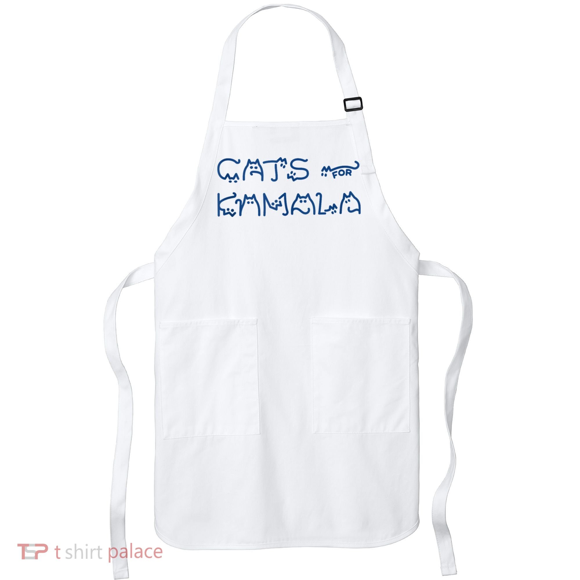 Cat Ladies For Kamala Cat Typography Alphabet Cute Simple Apron