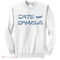 Cat Ladies For Kamala Cat Typography Alphabet Cute Simple Sweatshirt thumb 0