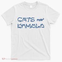 Cat Ladies For Kamala Cat Typography Alphabet Cute Simple T-Shirt thumb 0