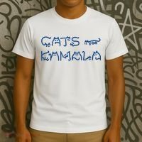 Cat Ladies For Kamala Cat Typography Alphabet Cute Simple T-Shirt thumb 3