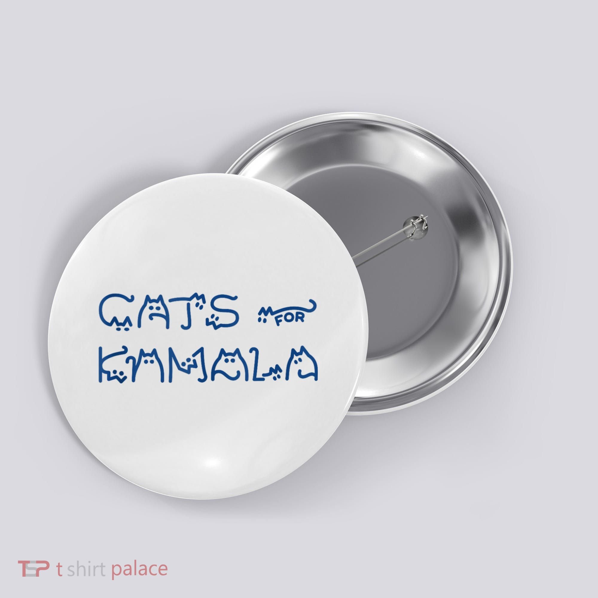 Cat Ladies For Kamala Cat Typography Alphabet Cute Simple Button